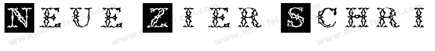 Neue Zier Schrift字体转换